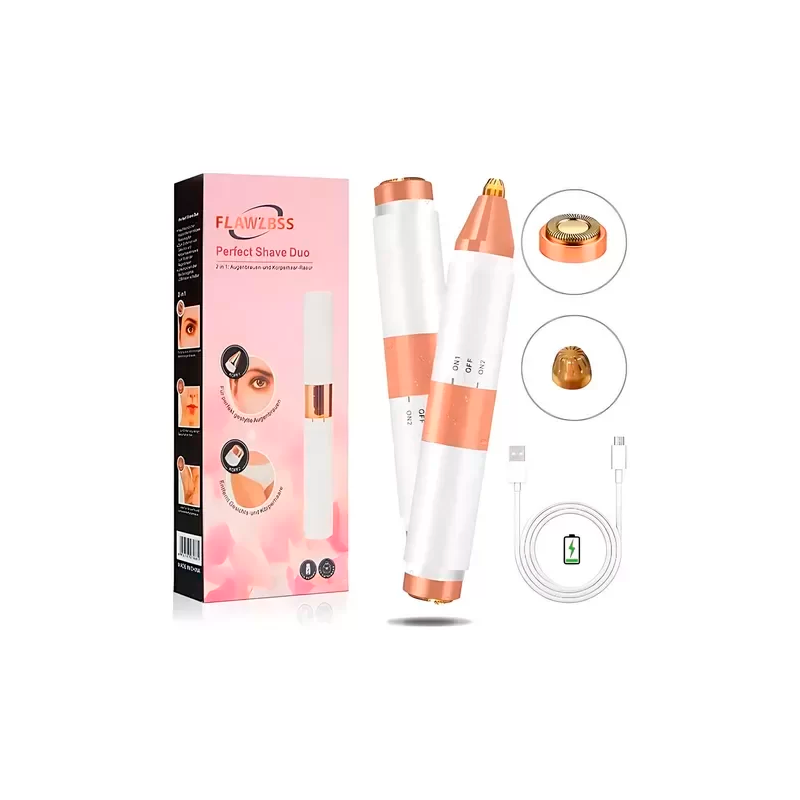 Depiladora 2en1 Tecnología Circular Cejas Bozo Nariz Unisex - Imagen 3