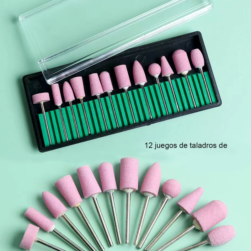Puntas Para Pulidores Limpiador Cutículas Torno Manicura 12 Piezas - Imagen 2