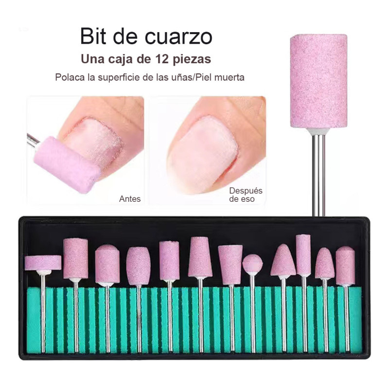 Puntas Para Pulidores Limpiador Cutículas Torno Manicura 12 Piezas - Imagen 3