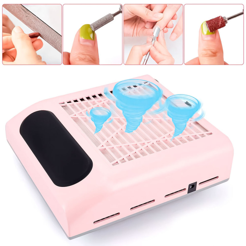 Extractor Para Polvo De Uñas Manicura Y Pedicura 80w Succión - Imagen 3