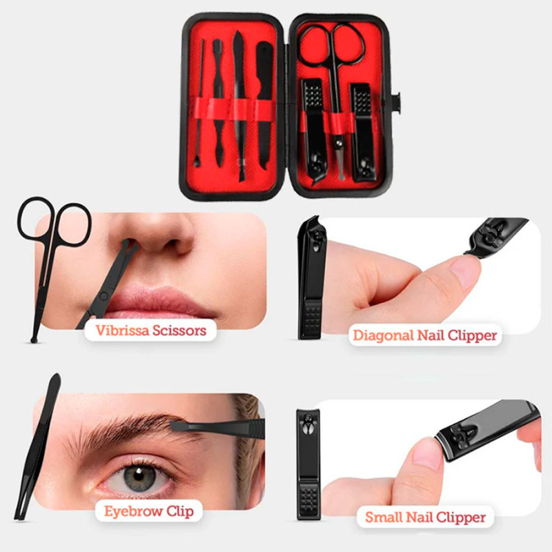 Cortauñas Lima Y Accesorios De Manicura Con Estuche 7 Piezas - Imagen 2