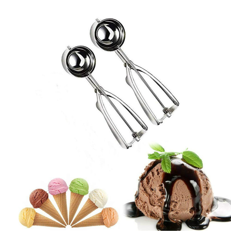 Cuchara Bochera 5cm Bocha Helado Cupcake Acero - Imagen 3