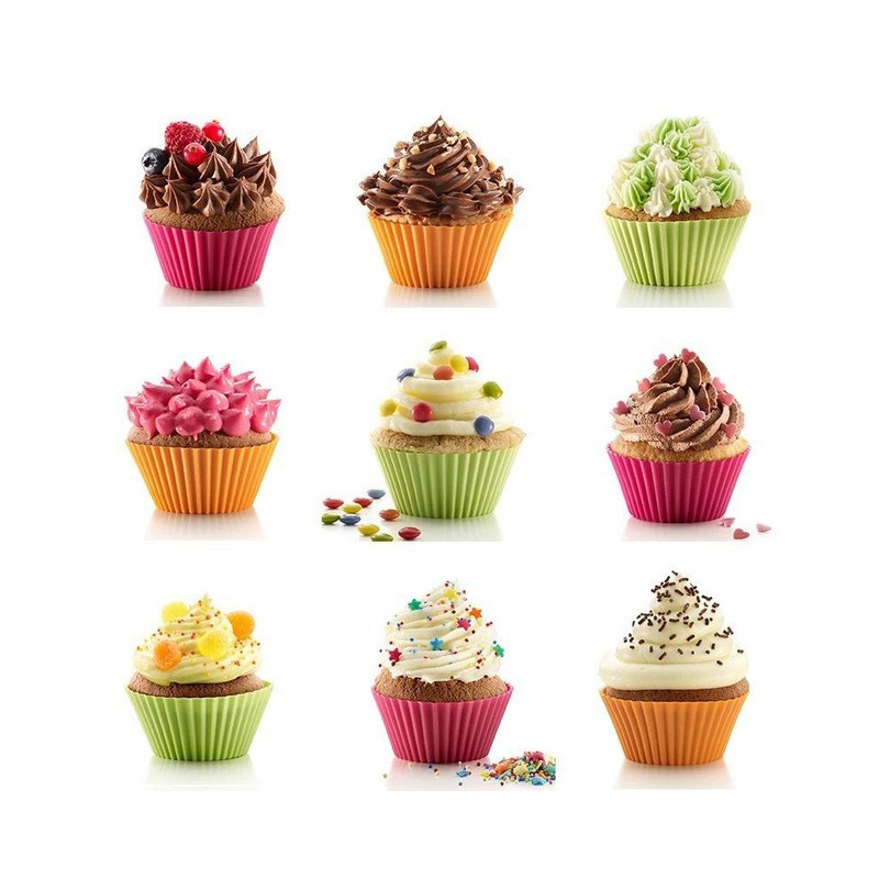 Molde Muffins Silicona Individual X12 Unidades Goma - Imagen 5