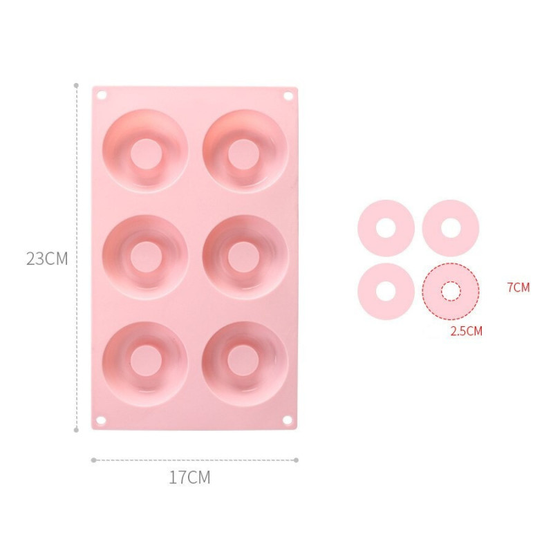 Molde De Silicona X6 Donas Donuts Goma Horno - Imagen 6