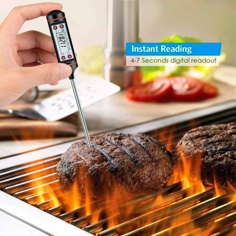 Termómetro Digital Cocina Lcd Pinchacarne Acero - Imagen 3