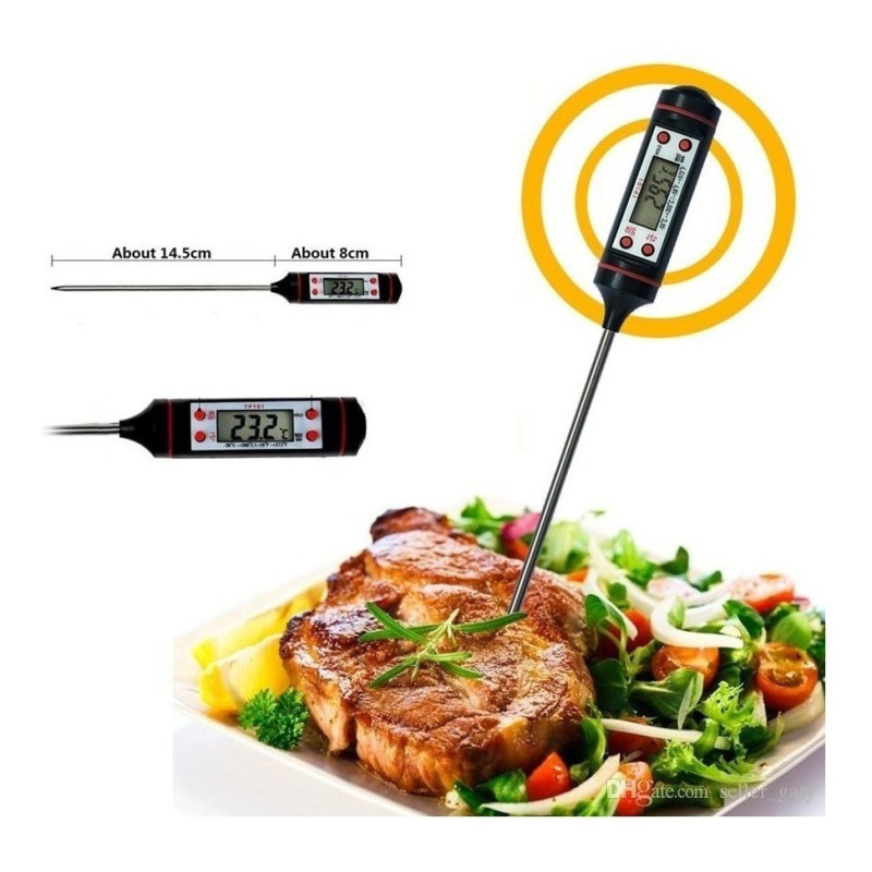 Termómetro Digital Cocina Lcd Pinchacarne Acero - Imagen 4