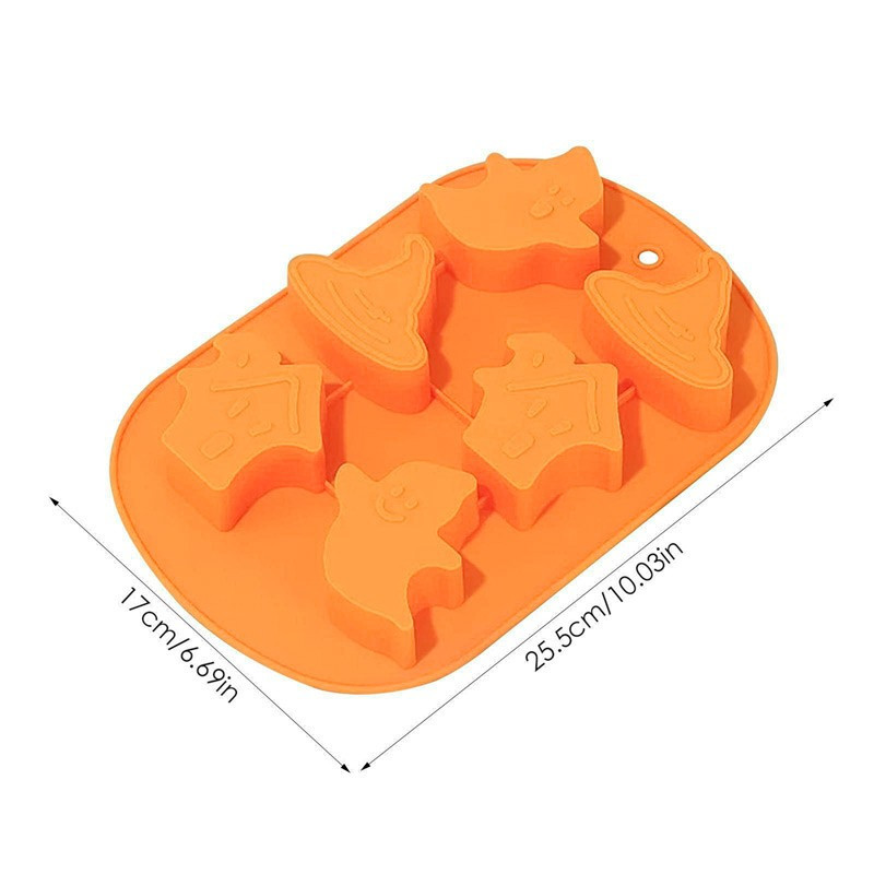 Molde De Silicona 6 Figuras Con Tematica Halloween Noche De - Imagen 4