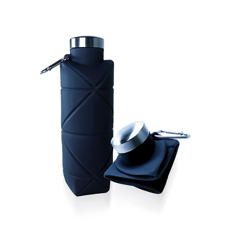 Botella Plegable De Silicona Capacidad 700ml Portable Tapa A - Imagen 3