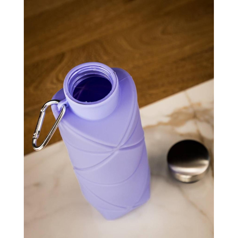 Botella Plegable De Silicona Capacidad 700ml Portable Tapa A - Imagen 6