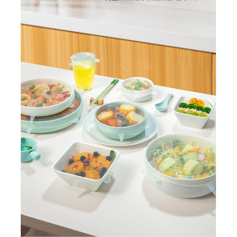 Tapa Silicona Multiuso Tapas X6 Ajustable Fruta Verdura Olla - Imagen 5