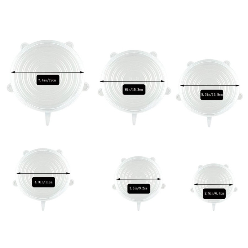 Tapa Silicona Multiuso Tapas X6 Ajustable Fruta Verdura Olla - Imagen 6