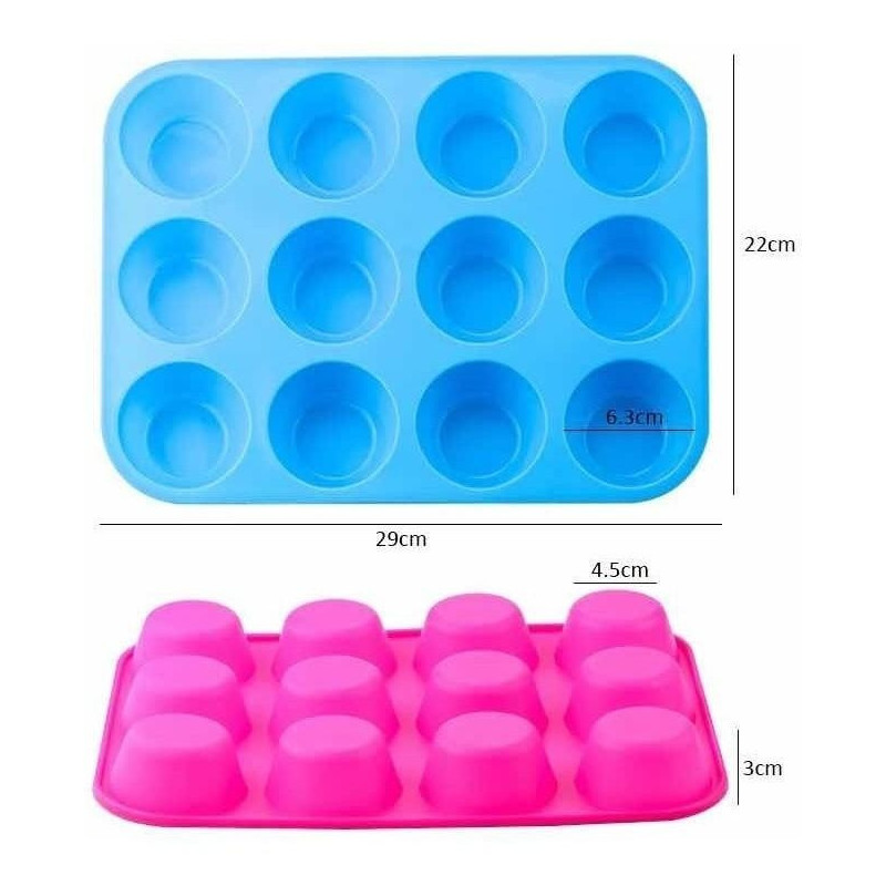 Molde De Silicona Para Muffins Y Cupcakes Medianos - Imagen 5