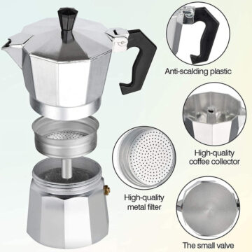 Alternative view of Cafetera De Aluminio Para Cafe Expreso Capacidad 3 Pocillos