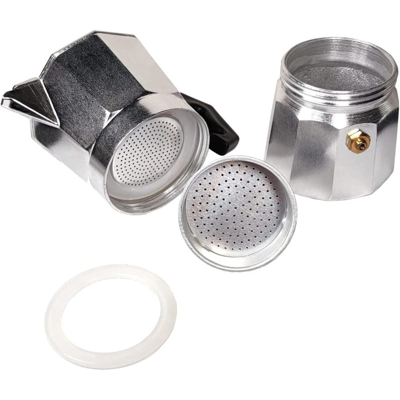 Cafetera De Aluminio Para Cafe Expreso Capacidad 3 Pocillos - Imagen 4