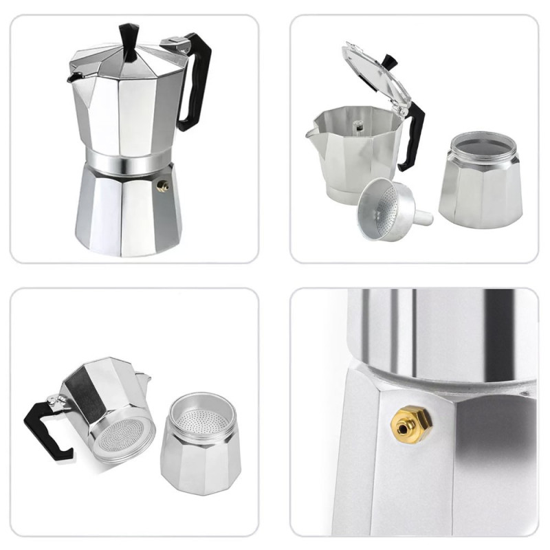 Cafetera De Aluminio Para Cafe Expreso Capacidad 9 Pocillos - Imagen 2