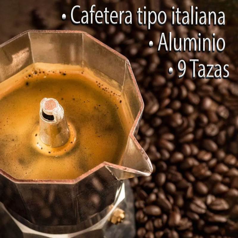 Cafetera De Aluminio Para Cafe Expreso Capacidad 6 Pocillos - Imagen 3