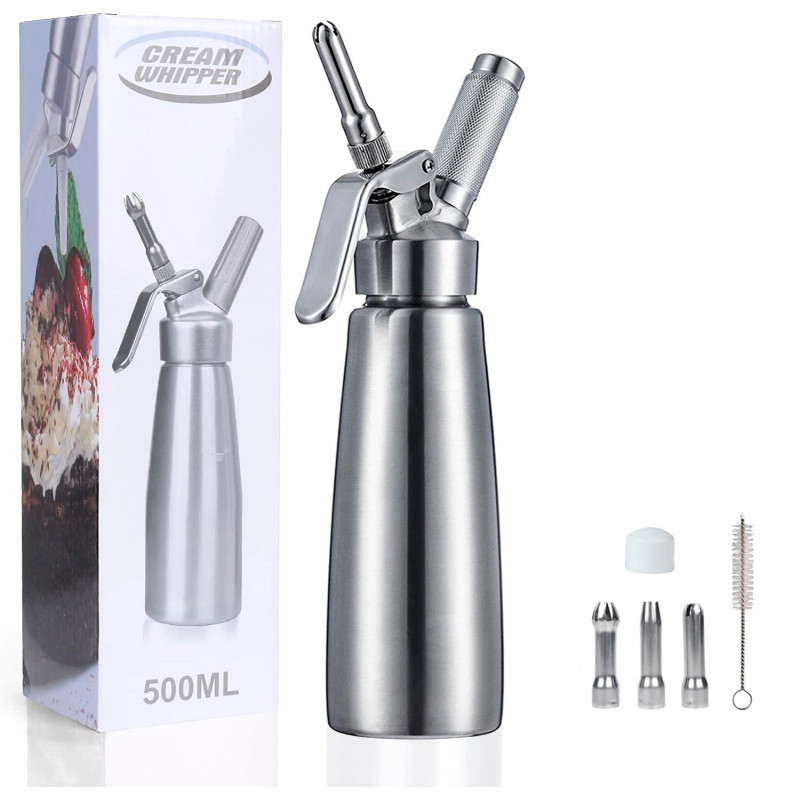 Dispensador de crema Sifon batida 500 ml Acero Inoxidable 3 - Imagen 6
