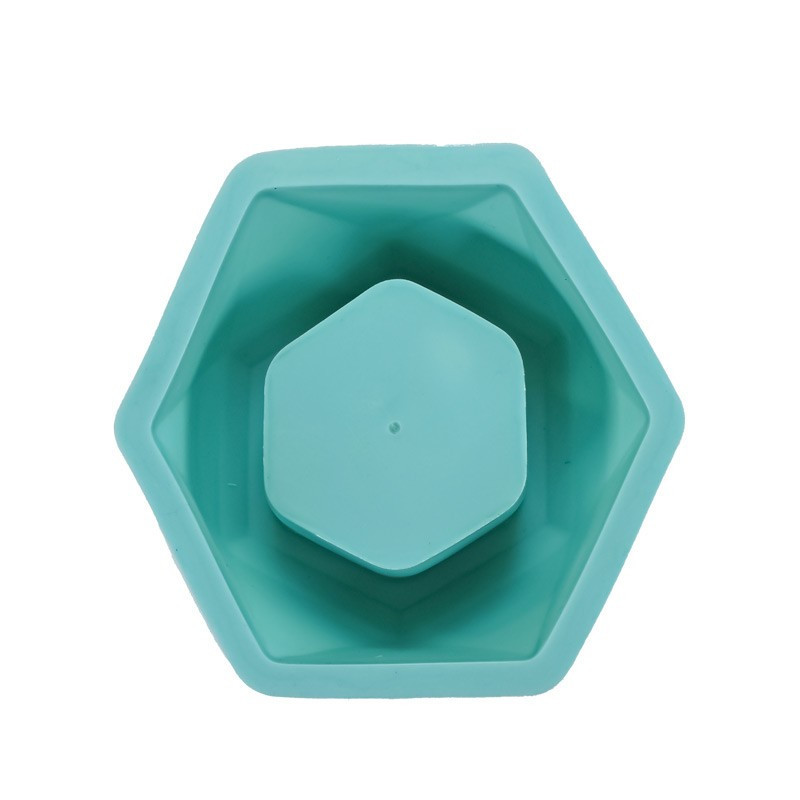 Molde Para Maceta Hexagonal Molde De Silicona 6 - Imagen 4