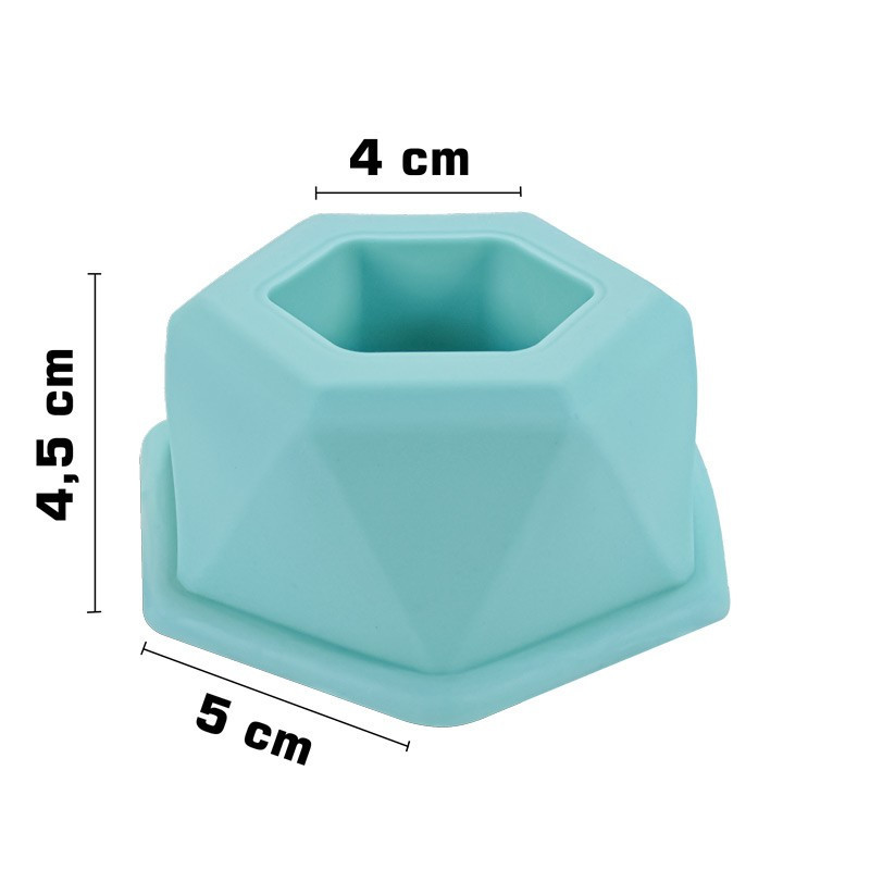 Molde Para Maceta Hexagonal Molde De Silicona 6 - Imagen 5