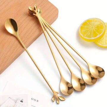 Alternative view of Cucharas Doradas X6 Unidades Mango Largo