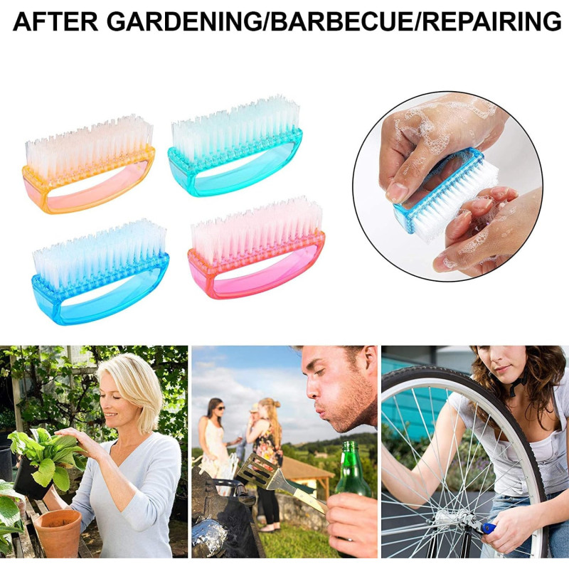 Cepillo De Mano Para Uñas Y Multiusos Cerdas De Plastico X2 - Imagen 3