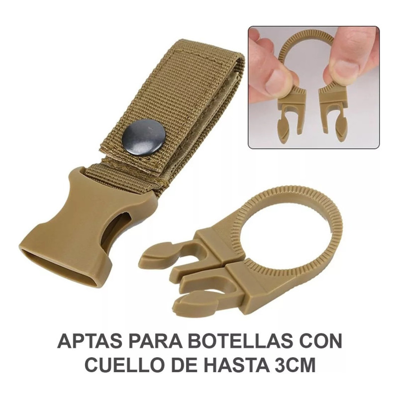 Llavero Clip Táctico Porta Botella Mochila Cinturón - Imagen 4
