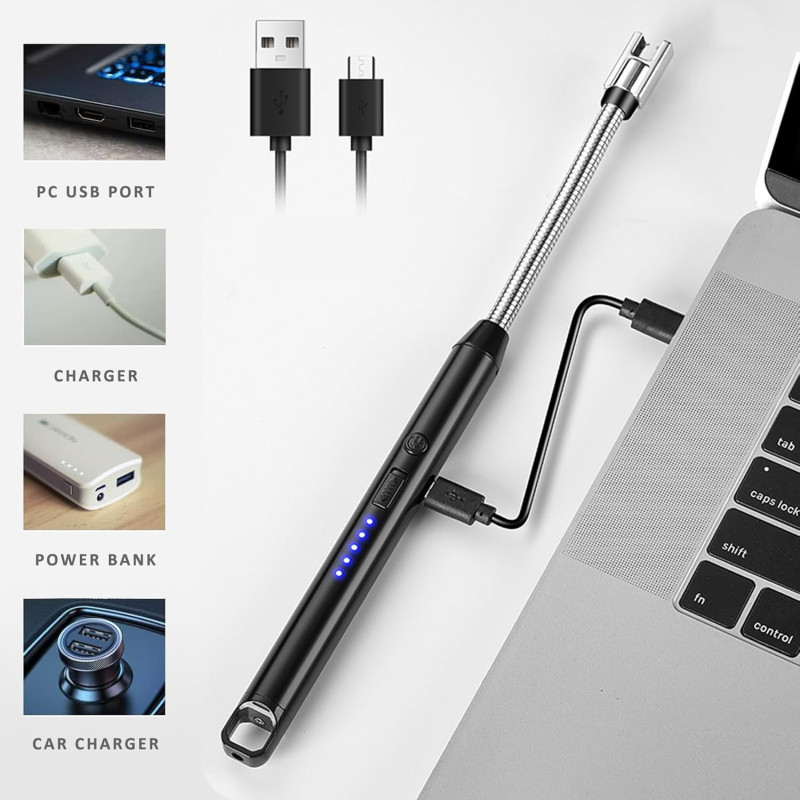 Encendedor Eléctrico Chispero Recargable Usb - Imagen 10