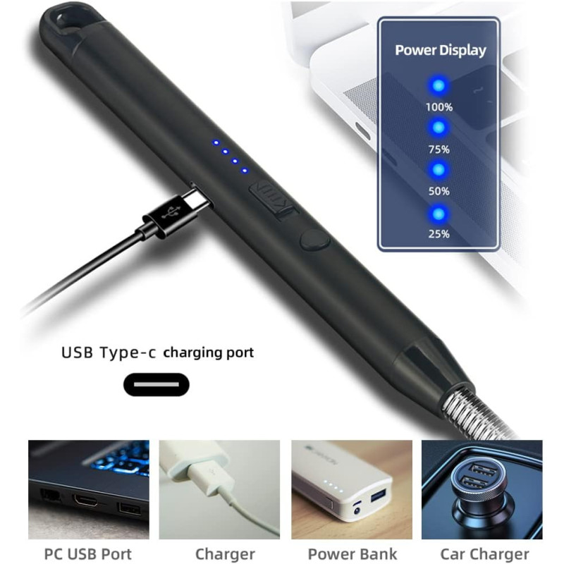 Encendedor Eléctrico Chispero Recargable Usb - Imagen 2