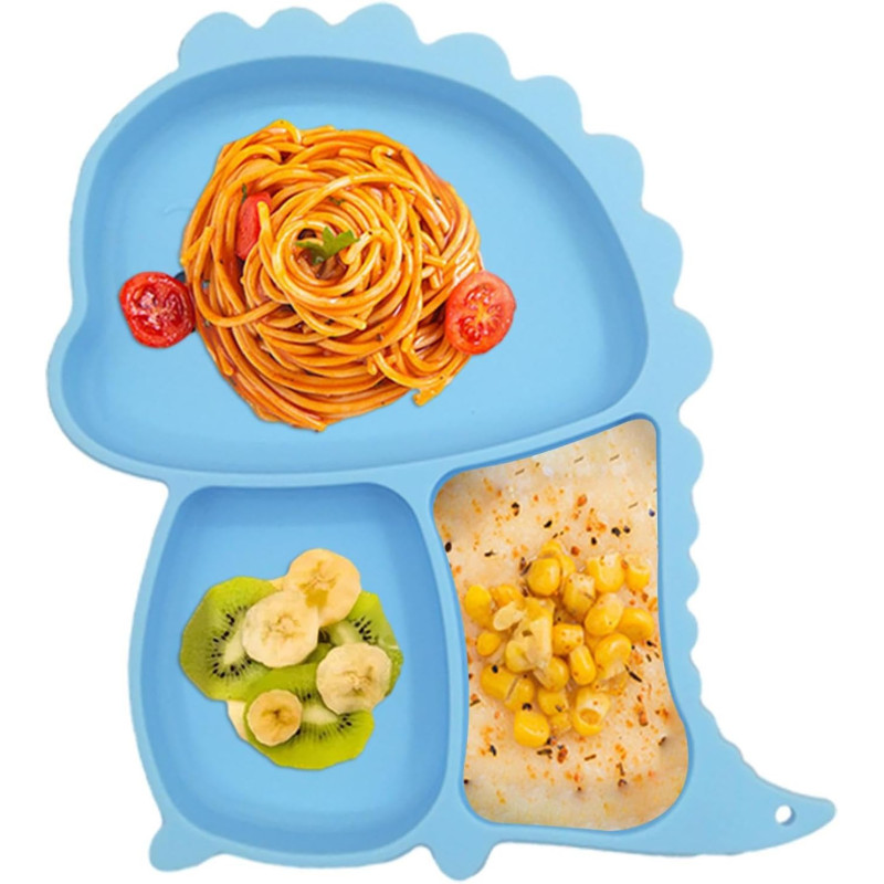 Plato De Silicona 3 Divisiones Con Ventosas Para Bebes + - Imagen 4