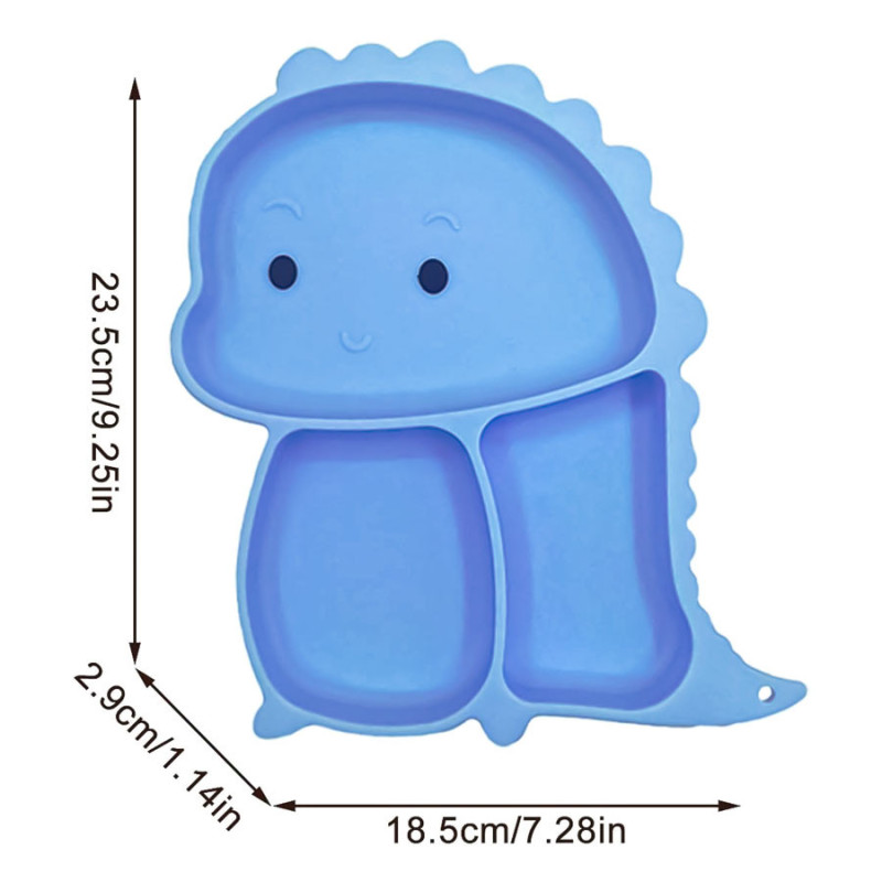 Plato De Silicona 3 Divisiones Con Ventosas Para Bebes + - Imagen 5