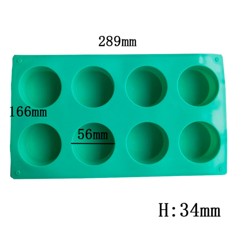 Molde De Silicona 11 Cavidades Cilindros Para Jabones Y - Imagen 4