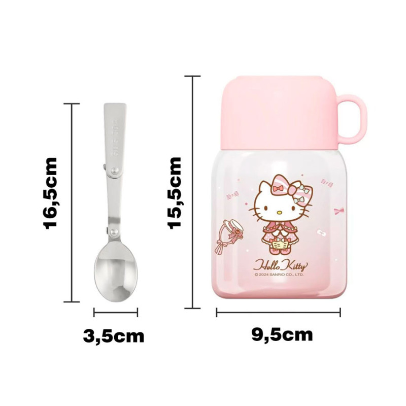 Termo Vianda 500ml Con Cuchara Y Taza Personajes De - Imagen 4