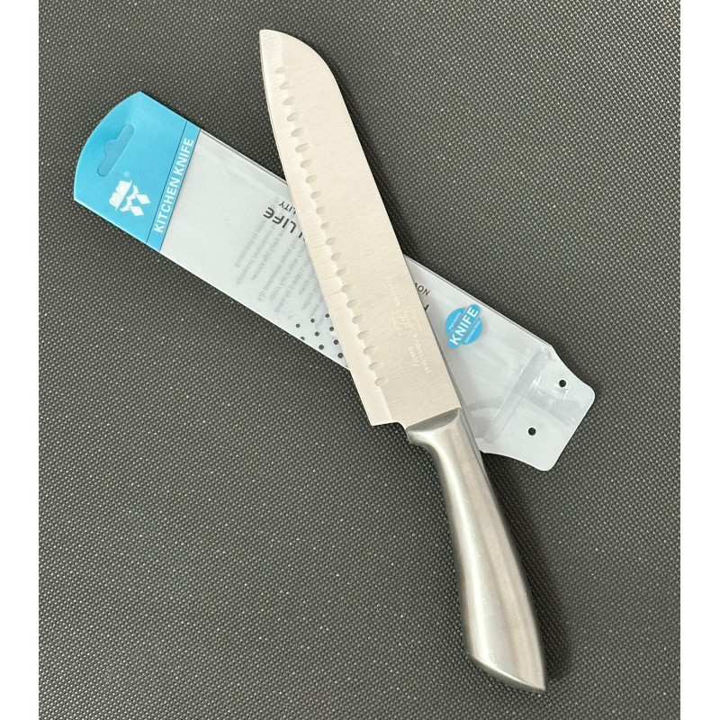 Cuchillo De Cocina Acero Inoxidable Mango De Madera - Imagen 2