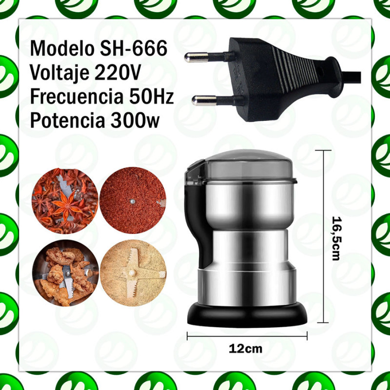 Molinillo De Cafe Y Granos Electrico 220V De Acero Inoxidable - Imagen 3