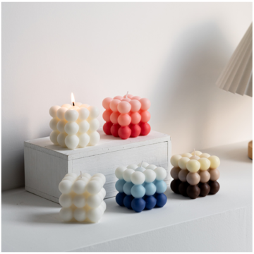 Alternative view of Molde de Silicona Cubo Cuadrados Burbujas Velas X7