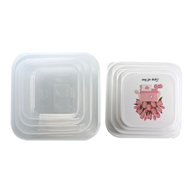 Taper Hermetico De Plastico Cocina Y Uso Diario X4 - Imagen 2