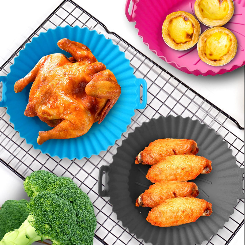 Bandeja De Silicona Freidora De Aire Air Fryer Con - Imagen 8