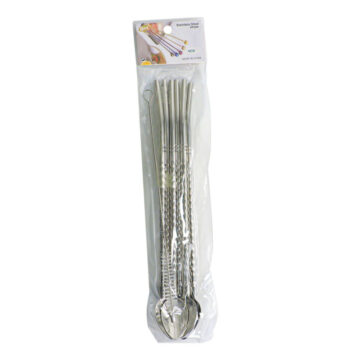 Alternative view of Cucharas De Coctel Con Sorbete Acero Inoxidable Y Limpiador 22cm