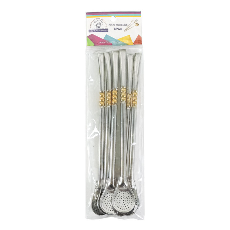 Bombilla Para Mate Acero Inoxidable X6 - Imagen 3