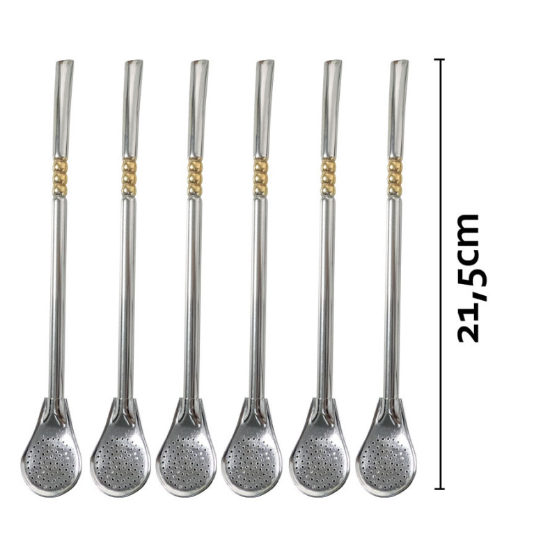 Bombilla Para Mate Acero Inoxidable X6 - Imagen 4