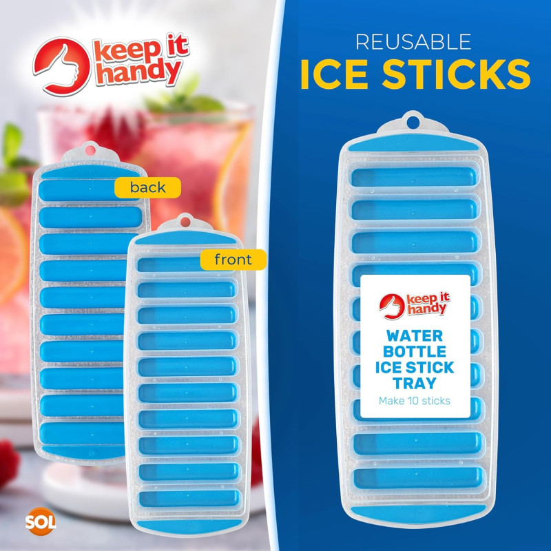 Cubetera De Hielo Plastico Y Silicona 10 Bastones Para - Imagen 3