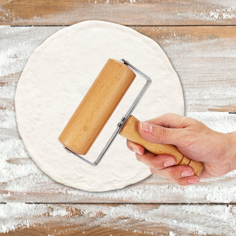 Rodillo Amasador De Mano Cocina Madera Pastas Pizzas - Imagen 2