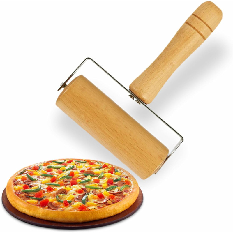Rodillo Amasador De Mano Cocina Madera Pastas Pizzas - Imagen 5