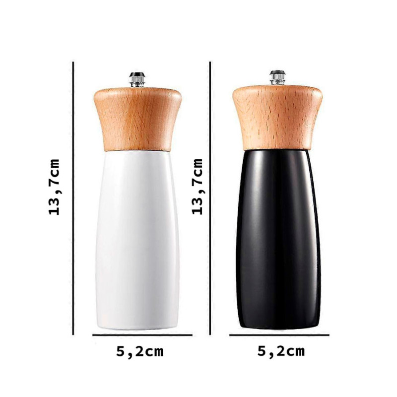 Pimentero De Madera Con Molinillo De Ceramica - Imagen 4