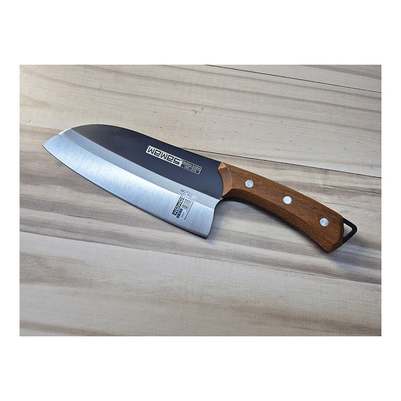 Cuchillo De Cocina Cheff Mango De Madera Hoja De - Imagen 4