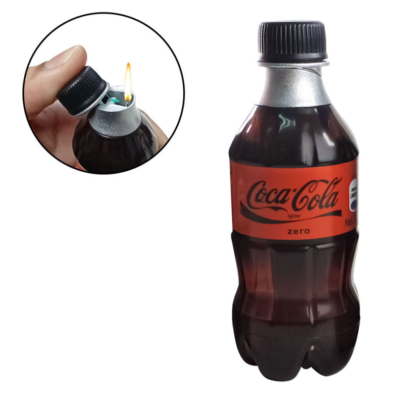 Encendedor Recargable Gas Butano En Forma De Gaseosa Refreso Coca - Imagen 4