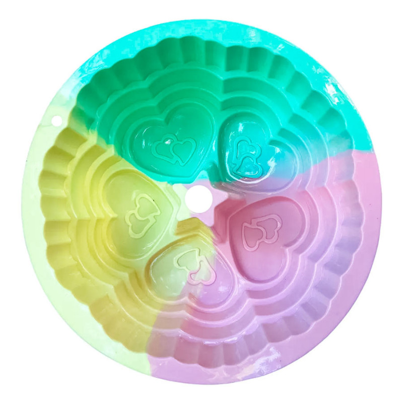 Molde De Silicona Savarin Budin Bizcochuelo En Forma De Corazones - Imagen 2