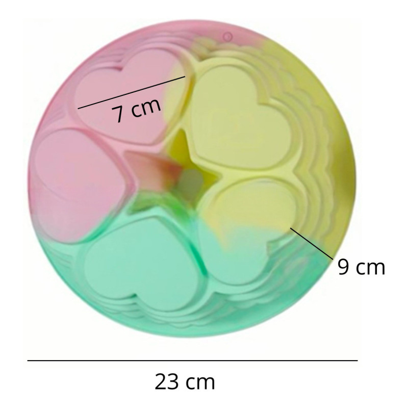 Molde De Silicona Savarin Budin Bizcochuelo En Forma De Corazones - Imagen 4