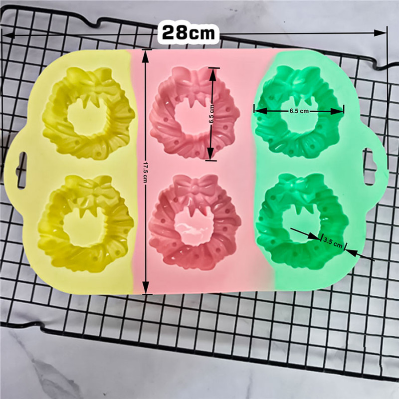 Molde De Silicona Guirnalda Navideña Para Reposteria Y - Imagen 4