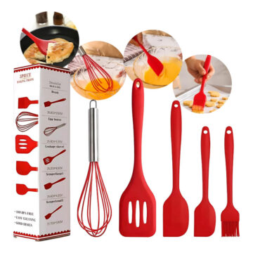 Alternative view of Utensilios De Silicona Cocina Juego 5 Piezas Espatulas Brocha Y